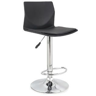 Leick Black Faux Leather Clad Swivel Bar Stool   Set of 2   Home