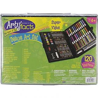 Artyfacts Portable Art Studio Deluxe Kit 120 Pieces   Home   Crafts