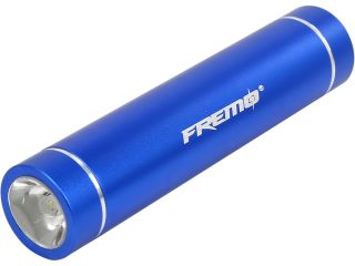 FREMO Q 01 Blue 3000mAh External Battery Pack Power Bank (Built in LED Flash Light with High/Low/Strobe Modes) for iPhone 6, 6 plus, 5S, Samsung, HTC and other USB Charged devices