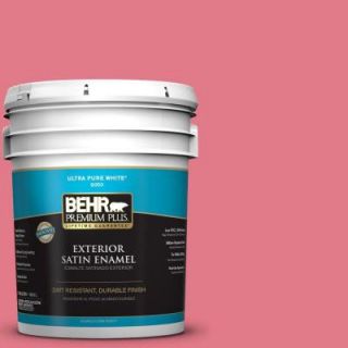 BEHR Premium Plus 5 gal. #P150 4 Hot Gossip Satin Enamel Exterior Paint 940005