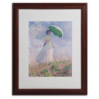 Trademark Fine Art 16 in. x 20 in. Woman with a Parasol Matted Brown Framed Wall Art BL01189 W1620MF