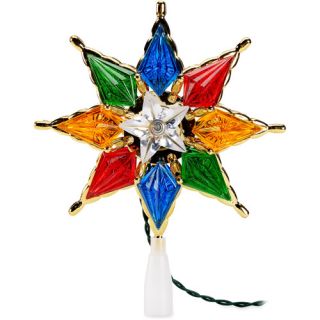 Holiday Time 8 Pointed Star Christmas Tree Topper, Gold