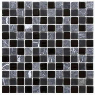 Merola Tile Spectrum Square Ligoria 11 3/4 in. x 11 3/4 in. x 4 mm Glass and Stone Mosaic Tile GSHSSQLG