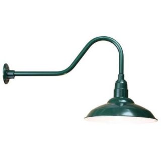 Illumine 1 Light Outdoor Green Angled Arm Wall Sconce CLI 440