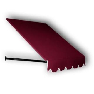 AWNTECH 3 ft. Dallas Retro Awning for Low Eaves (18 in. H x 36 in. D) in Burgundy ER1836 3B