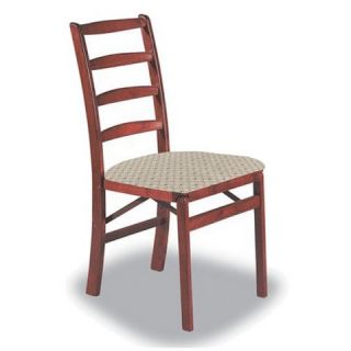Stakmore Folding Chair with Blush Seat   Cherry (Set of 2)