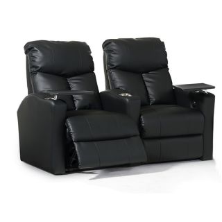 Home Theater Seating Bonded Leather, Straight Row with Power Recline