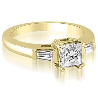 AMCOR   0.80 cttw. 18K Yellow Gold Princess Baguette Cut Three Stone