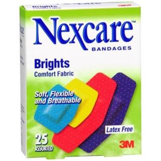 Nexcare Brights Comfort Fabric Bandages Assorted 25 Each (Pack of 2)
