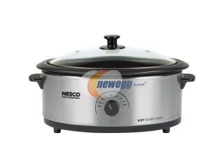 NESCO 4816 25 30 6 Quart Nonstick Roaster Oven (Stainless Steel)