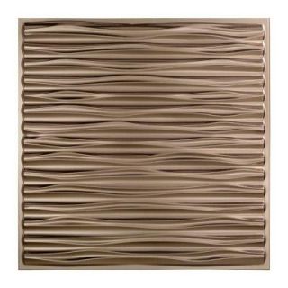 Fasade Dunes   2 ft. x 2 ft. Lay in Ceiling Tile in Brushed Nickel L75 29