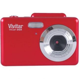 Vivitar Red VS124 Digital Camera with 16.1 Megapixels and 4x Optical Zoom