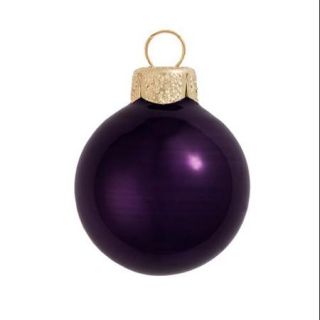 8ct Pearl Purple Glass Ball Christmas Ornaments 3.25" (80mm)