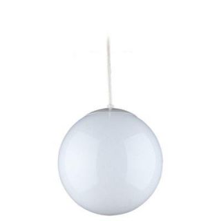 Sea Gull Lighting Hanging Globe 1 Light White Pendant 6018 15