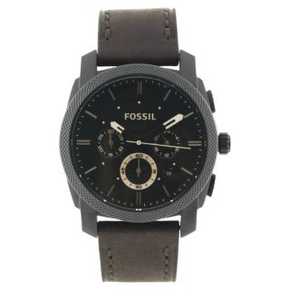 Fossil Mens FS4656 Machine Brown Leather Chronograph Watch