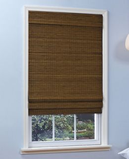 Home Basics Cordless Woven Bamboo Zigzag Roman Shades   Window