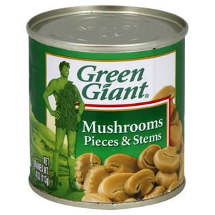 Green Giant Mushrooms, Pieces & Stems, 4 oz (113 g)