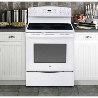 GE  5.3 cu. ft. Electric Range w/ Convection Oven   White