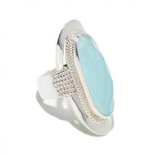 Himalayan Gems™ Gemstone Sterling Silver Saddle Ring   8014546