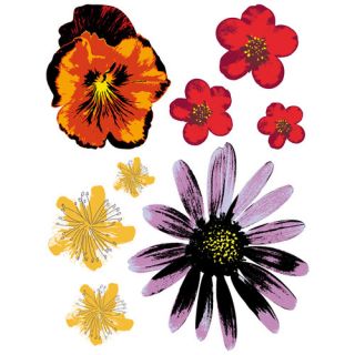 Brewster Home Fashions Spirit Painted Flowers Wall Decal