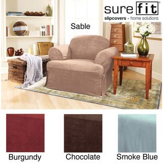 Sure Fit Smooth Suede T cushion Chair Slipcover   Shopping