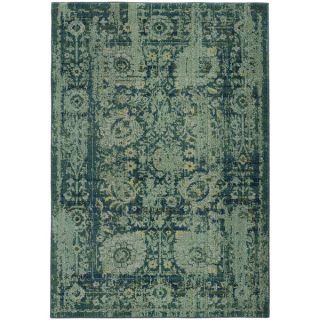 Pantone Universe Expressions Faded Floral Traditional Blue/ Green Rug