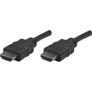 Manhattan HDMI Male to Male High Speed Shielded Cable, 25, Black