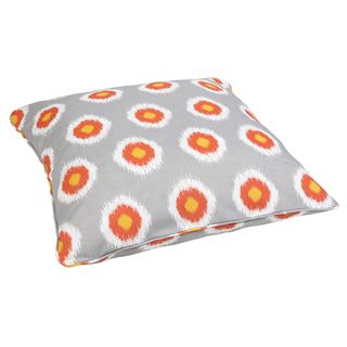Ikat Citrus Dots Corded Outdoor/ Indoor Large 28 inch Floor Pillow