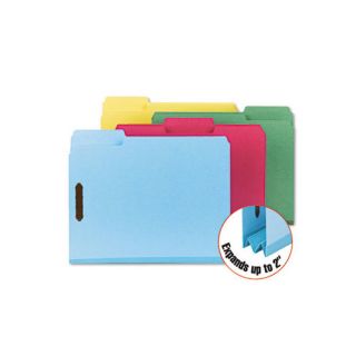 Colored Pressboard Fastener Folders, Letter, 1/3 Cut, 25/Box