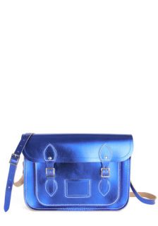 Cambridge Satchel Company Bag in Metallic Blue   13"  Mod Retro Vintage Bags