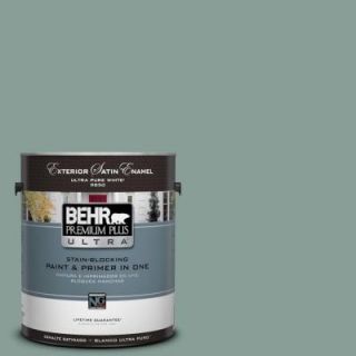 BEHR Premium Plus Ultra 1 gal. #480F 4 Mermaid Net Satin Enamel Exterior Paint 985401