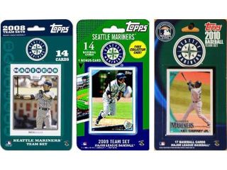 C & I Collectables MARINERS3TS MLB Seattle Mariners 3 Different Licensed Trading Card Team Sets