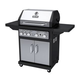 Dyna Glo Black and Stainless Steel 4 Burner (60,000 BTU) Liquid Propane Gas Grill with with Side Burner