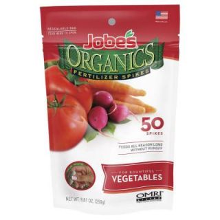 Jobe's Organics 8.81 oz. Organic Vegetable Plant Food Spikes (50 Pack) 06028