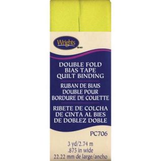 Double Fold Quilt Binding 7/8" 3 Yards Citron