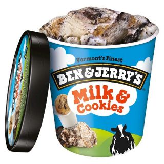 Ben & Jerrys Milk & Cookies Ice Cream 16 oz
