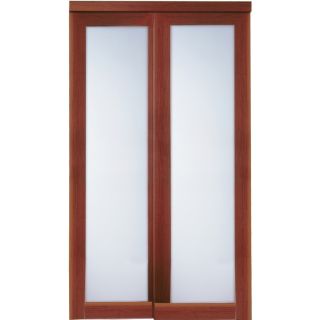 ReliaBilt 1 Lite Frosted Glass Sliding Closet Interior Door (Common 48 in x 80 in; Actual 48 in x 78.68 in)