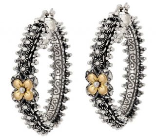 Barbara Bixby Sterling & 18K Eastern Chain Hoop Earrings —