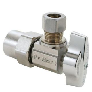 BrassCraft 1/2 in. Nom CPVC Inlet x 3/8 in. O.D. Comp Outlet 1/4 Turn Angle Ball Valve KTPR19X C1