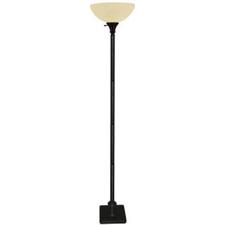 Bronze Glass Shade Floor Lamp