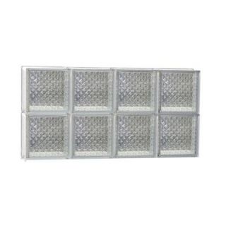 Clearly Secure 31 in. x 15.5 in. x 3.125 in. Non Vented Diamond Pattern Glass Block Window S3216DP