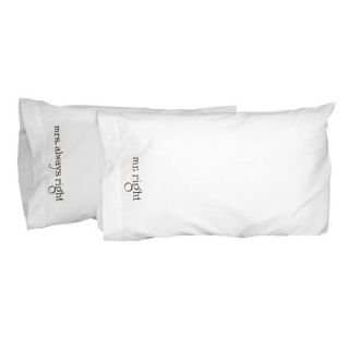 Mr Right and Mrs Always Right Wedding Gift Pillowcase Set
