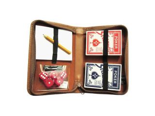 Royce Leather Double Decker Playing Card Case, Black   601 BLK 8