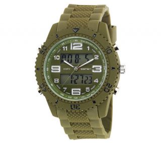 Mens USMC Regimen Green Analog Digital Chronograph Watch —