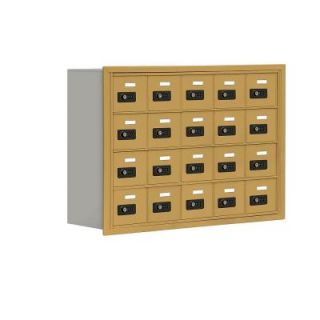 Salsbury Industries 19000 Series 37 in. W x 25.5 in. H x 8.75 in. D 20 A Doors R Mount Resettable Locks Cell Phone Locker in Gold 19048 20GRC