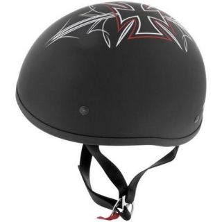 Skid Lid Street Rod Half Helmet Flat Black XL
