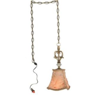 Dale Tiffany Ashbee 1 Light Hanging Antique Brass Mini Pendant Lamp DISCONTINUED SRH11053