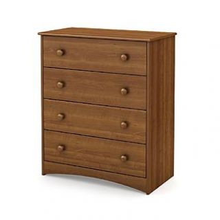 South Shore Angel 4 Drawer Chest with Wooden Knobs Morgan Cherry