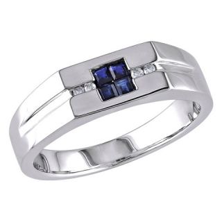 Mens Allura 1/3 CT. T.W. Sapphire and 0.05 CT. T.W. Diamond Ring in