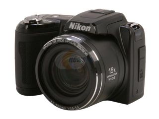 Refurbished Nikon COOLPIX L110 Matte Black 12.1 MP 15X Optical Zoom 28mm Wide Angle Digital Camera